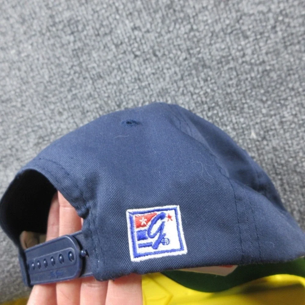 VINTAGE LSU Tigers Hat‎ Cap Snap Back Mens One Size Blue Split Bar The Game 90s